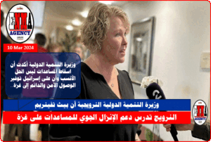 وزيرة التنمية الدولية النرويجية آن بيث تفينريم