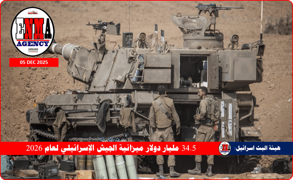 في عام 2026 34.5 مليار دولار ميزانية الجيش الإسرائيلي